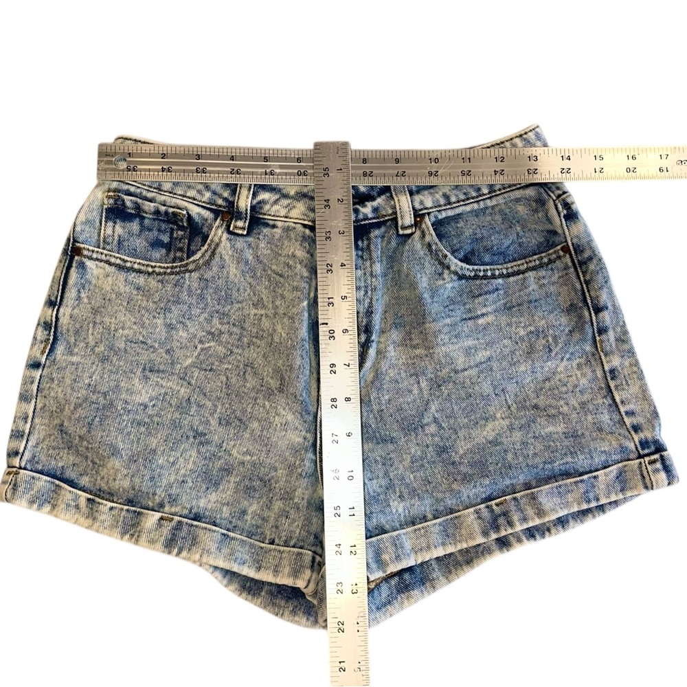 PACSUN Mom Short Women’s Acid Wash High Waisted Denim Jean Shorts Sz 25 - Picture 4 of 5